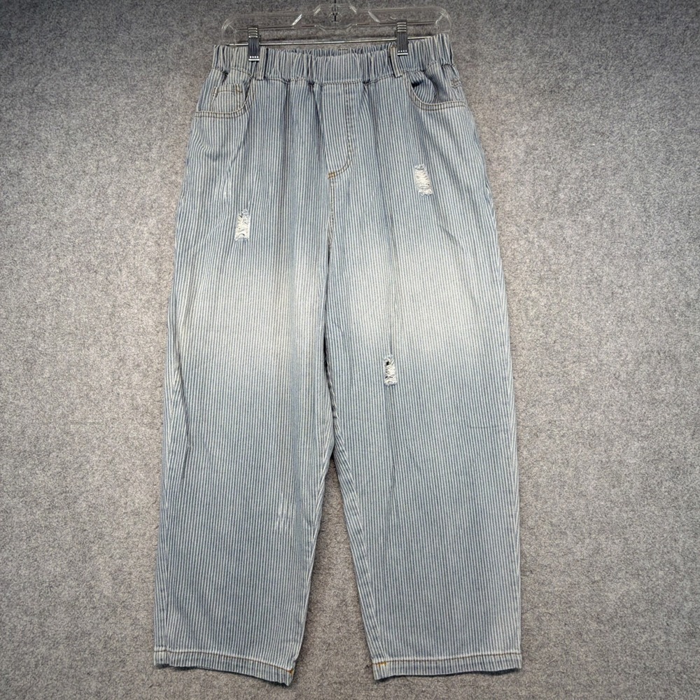 Jaded Gypsy Hickory Striped Oversized Baggy Pants  L / XL Boho Festival